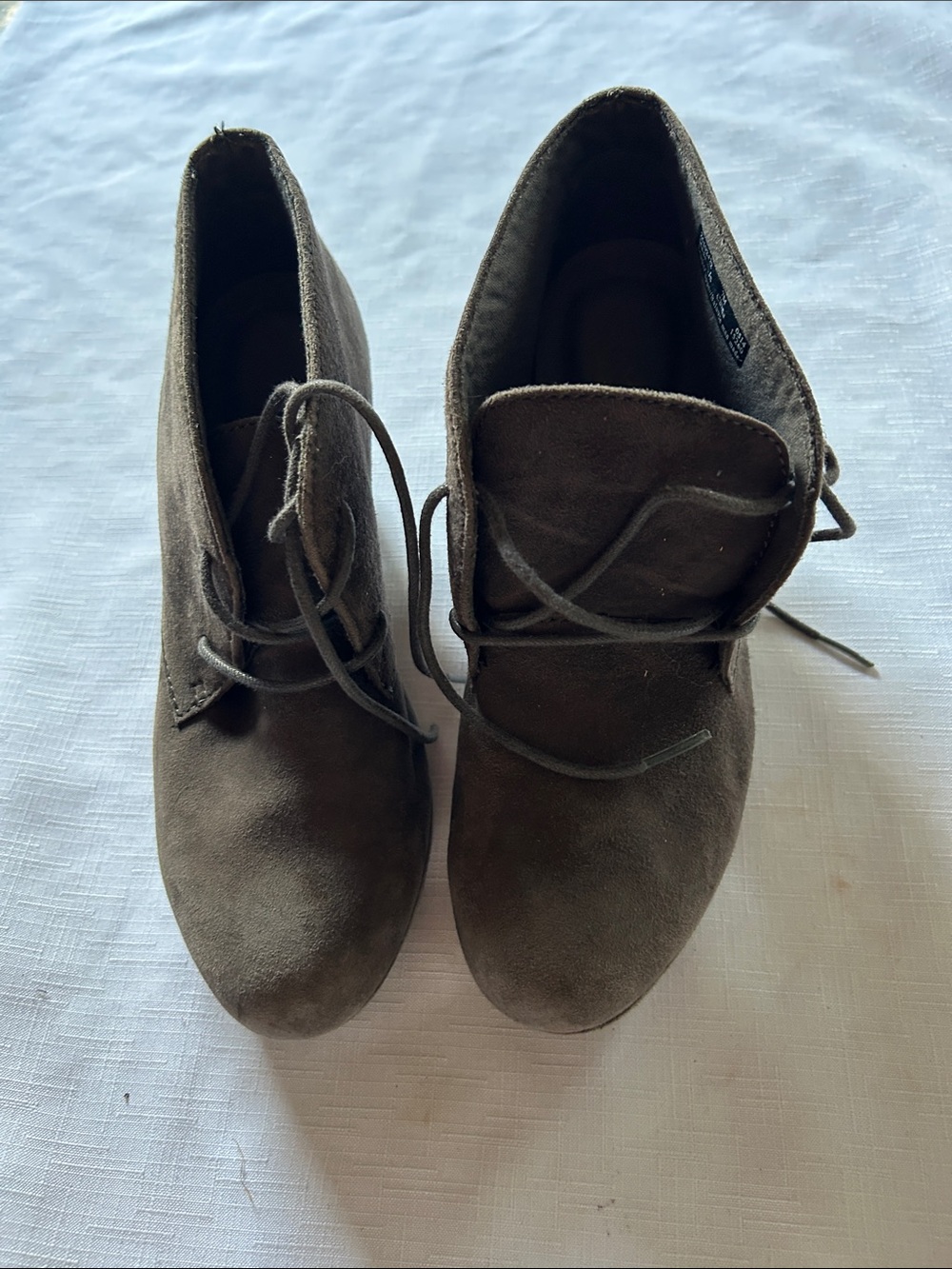 Clarks Women's Suede Lace-Up Ankle Booties in Brown